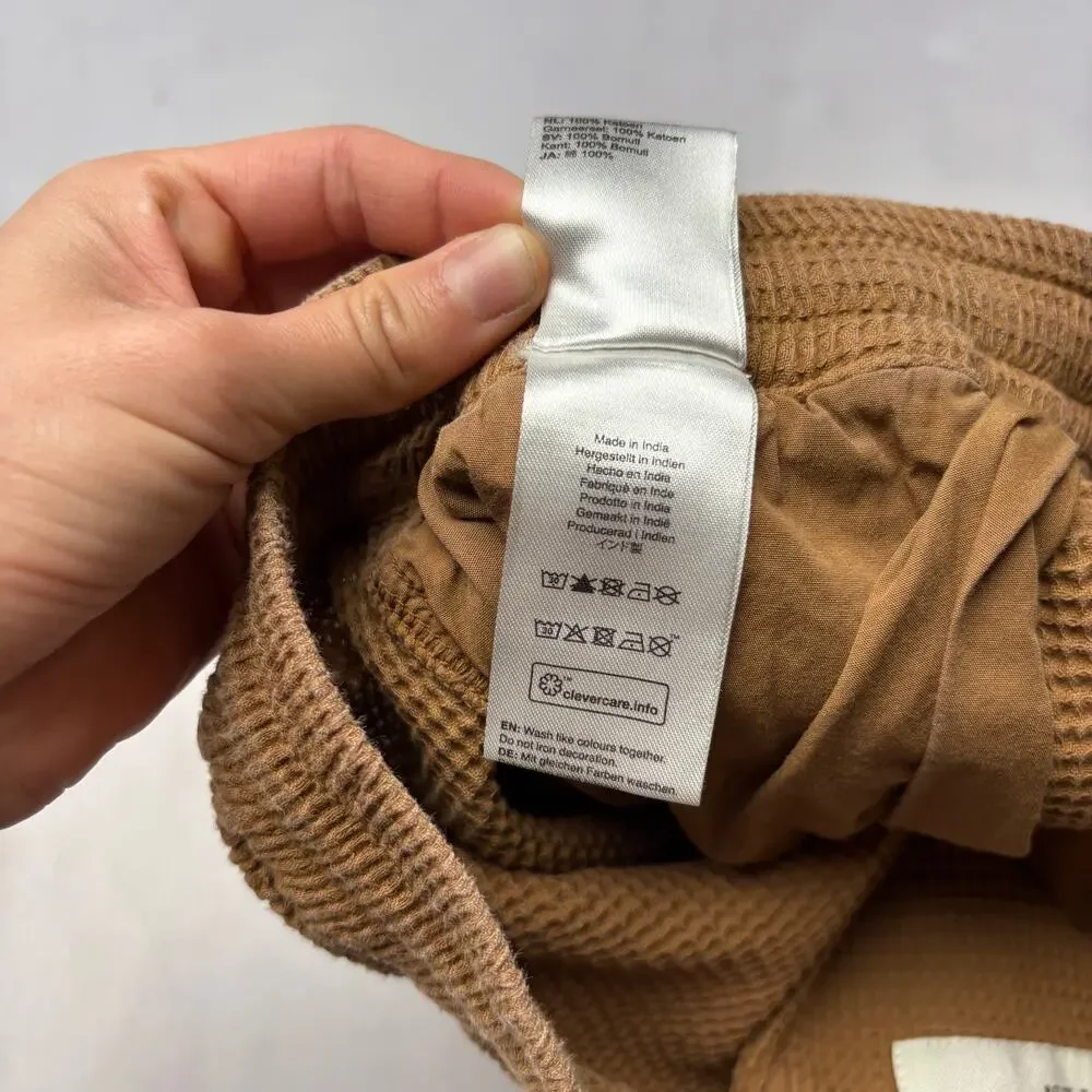 Universal Works Simple Shorts Nippon Waffle Knit Men's 34 Cotton Minimalist